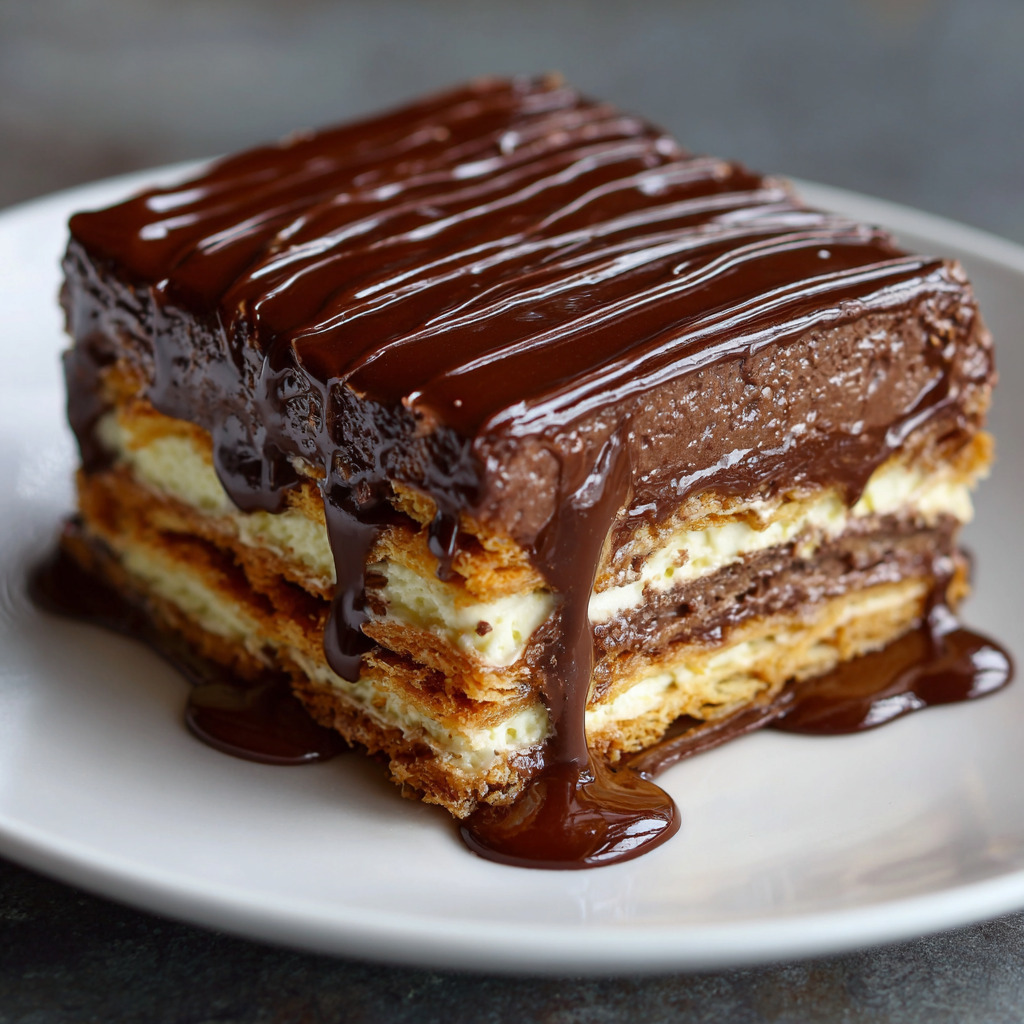 No-Bake Chocolate Éclair Cake