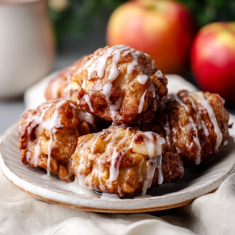 Glazed Baked Apple Fritters