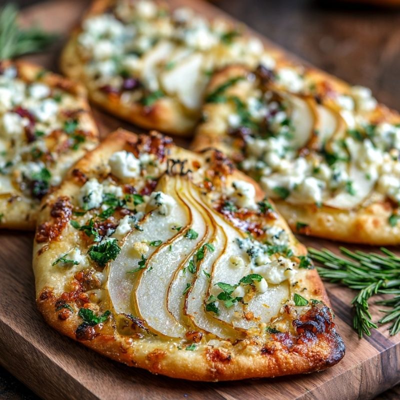 Gourmet Pear And Gorgonzola Flatbread