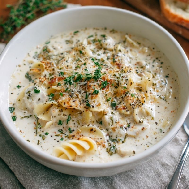 Cozy White Lasagna Soup