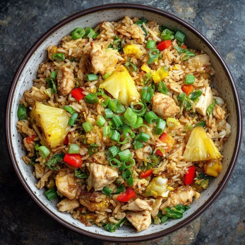 Tangy Pineapple Chicken Fried Rice