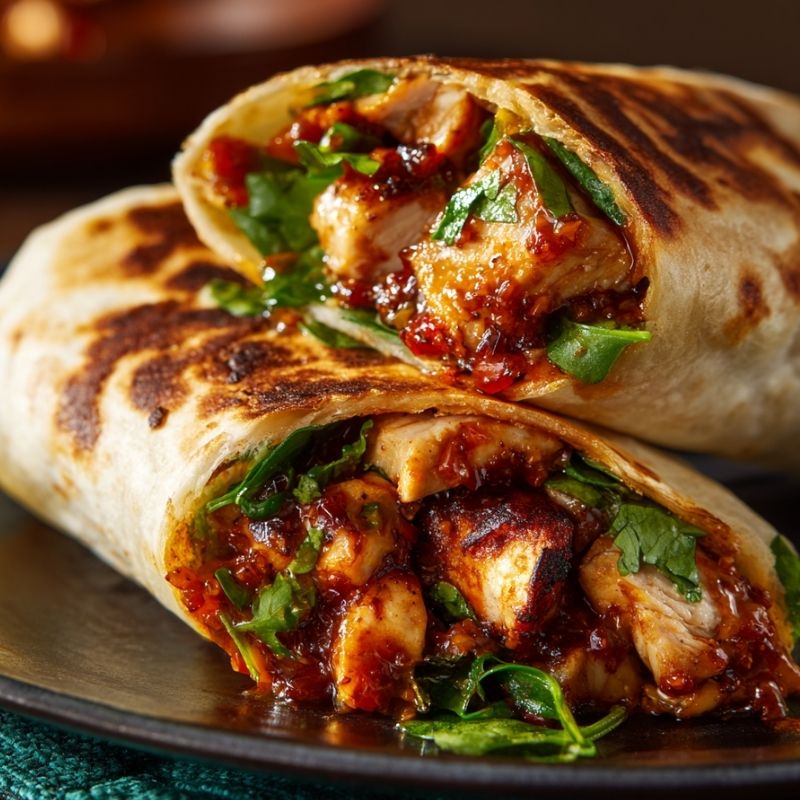 Fiery Chili Chicken Wraps