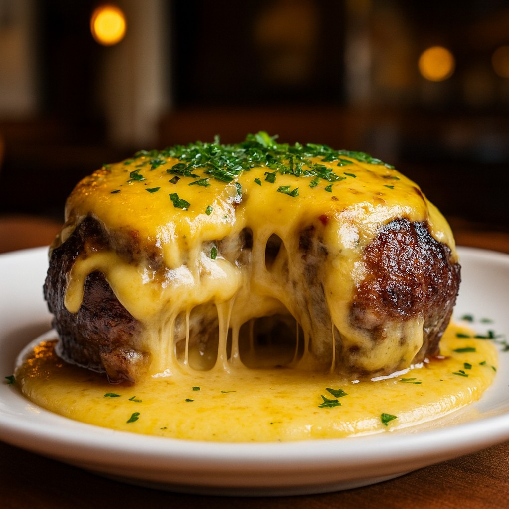 Indulgent Cheeseburger Lava Cake