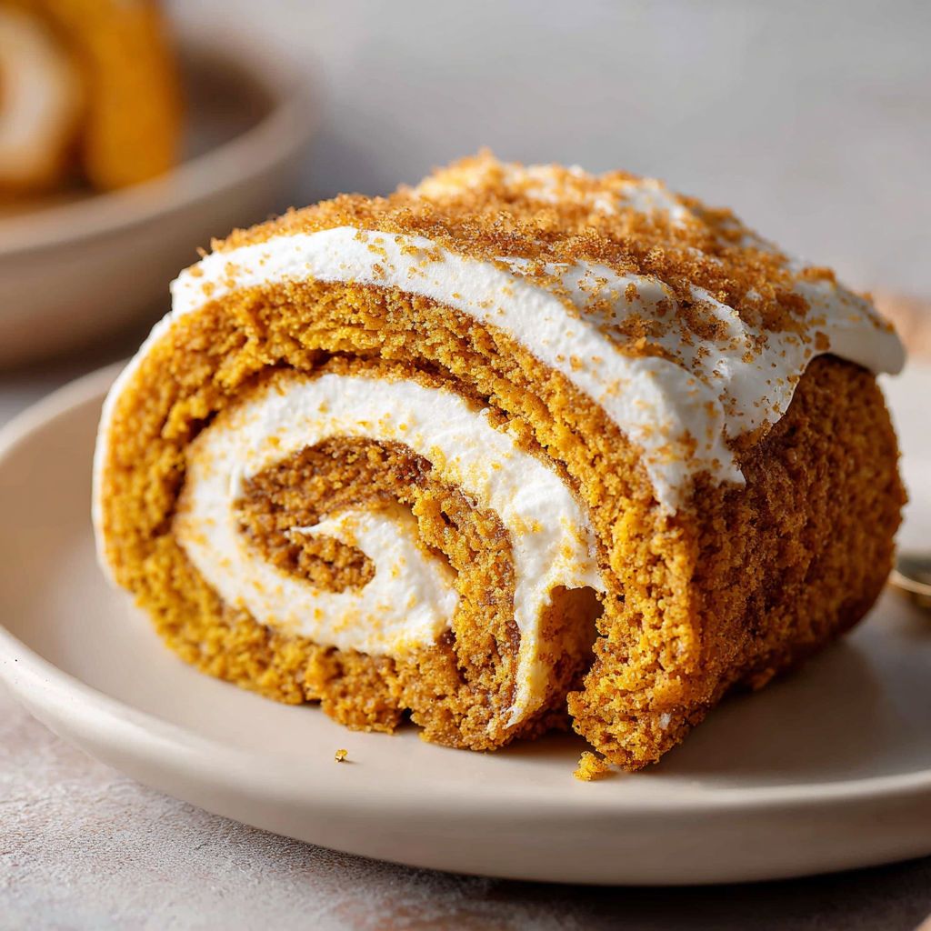 Decadent Pumpkin Roll With Cream Cheese Frosting