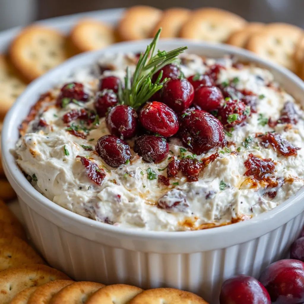 Warm Baked Cranberry Cream Cheese Dip
