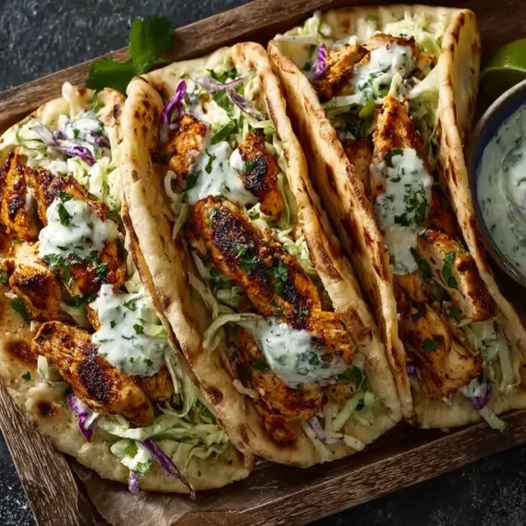 Savory Sheet Pan Chicken Pitas With Herby Ranch