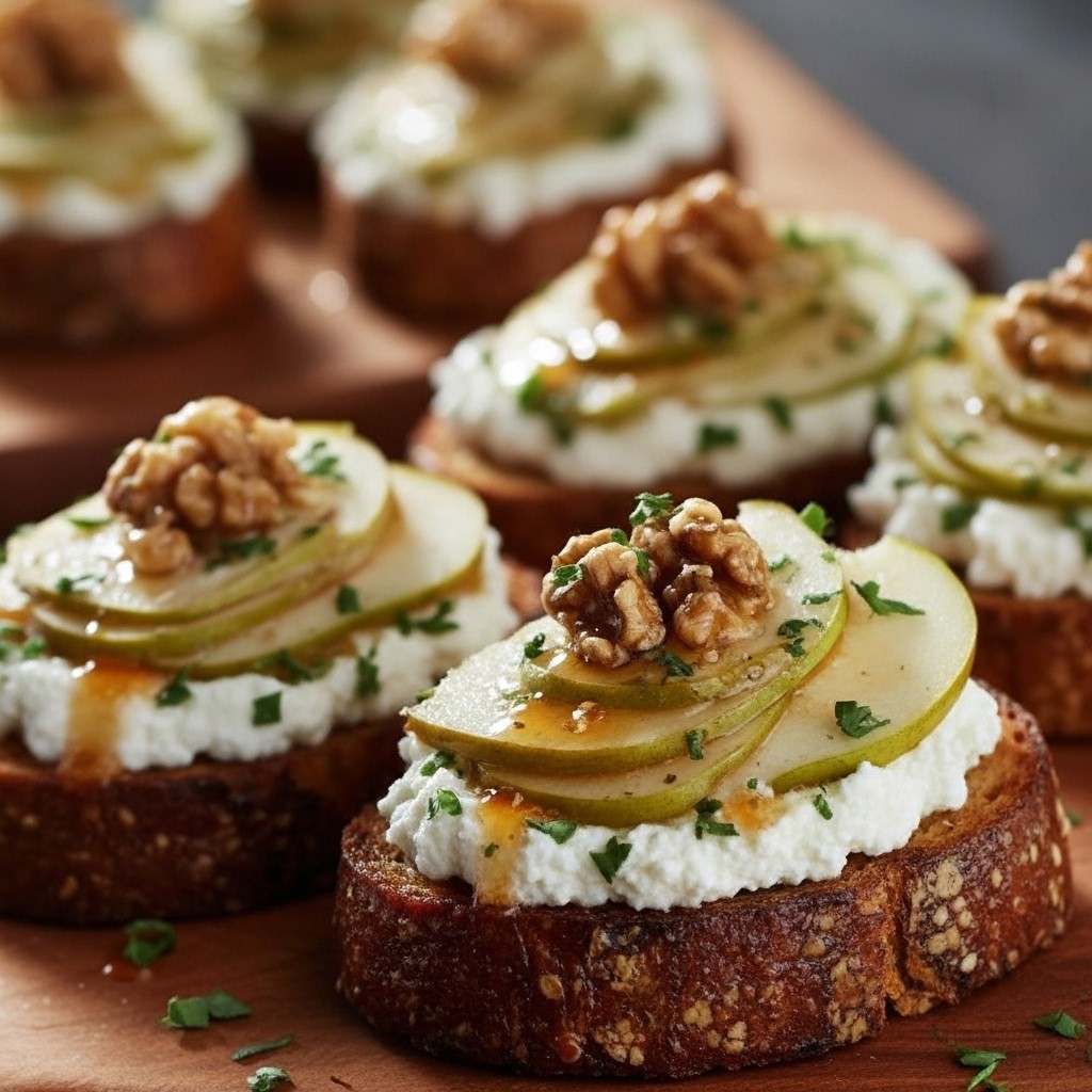 Wholesome Pear And Honey Ricotta Toast