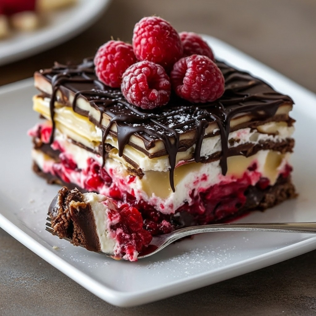 Cheerful Raspberry Chocolate Lasagna