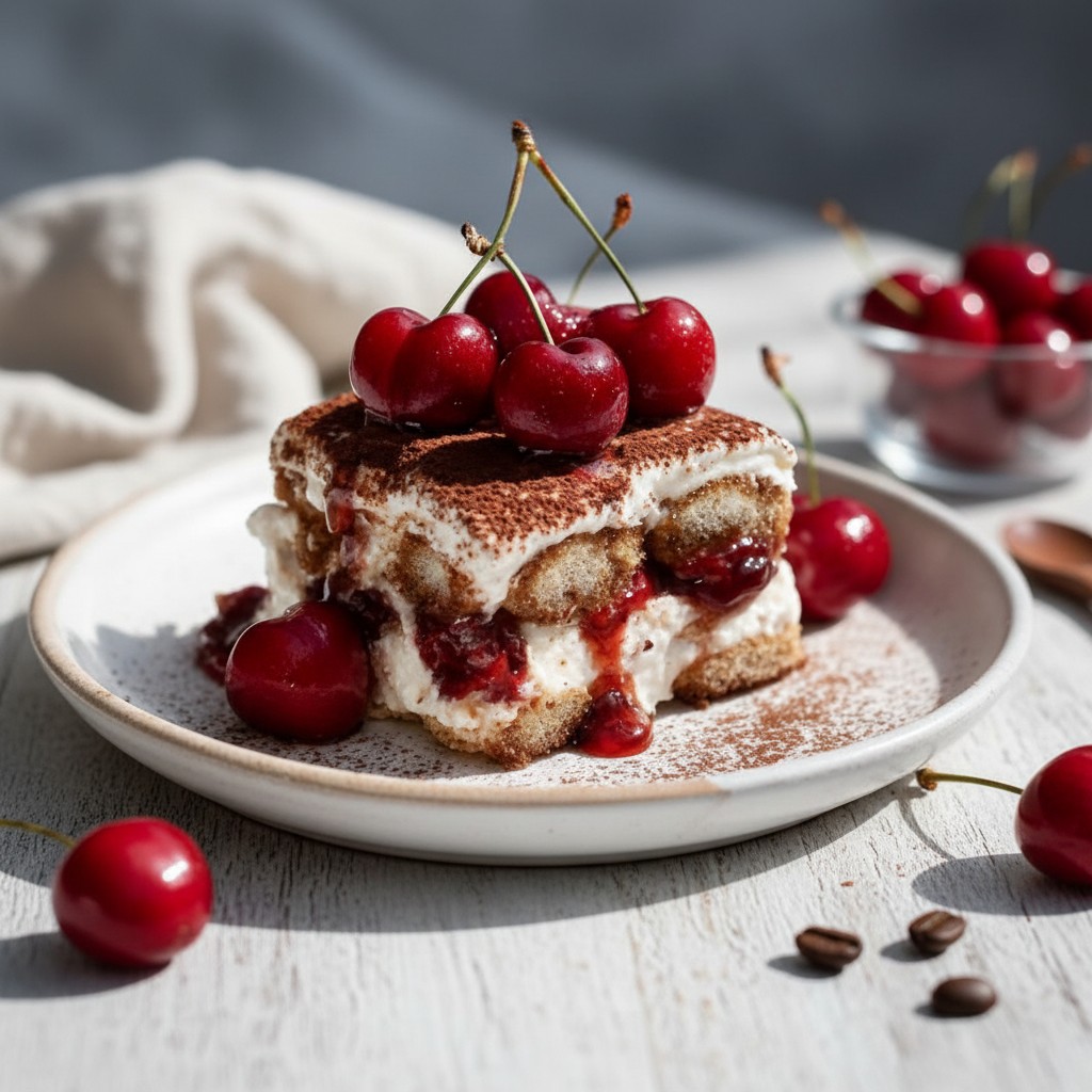 Elegant Cherry Amaretto Tiramisu